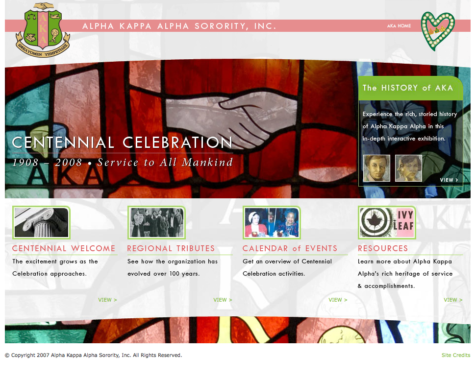 Picture of Alpha Kappa Alpha Sorority, Inc. Centennial's website.