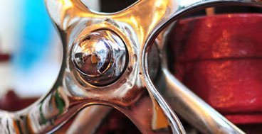 Picture of close up of a gear.